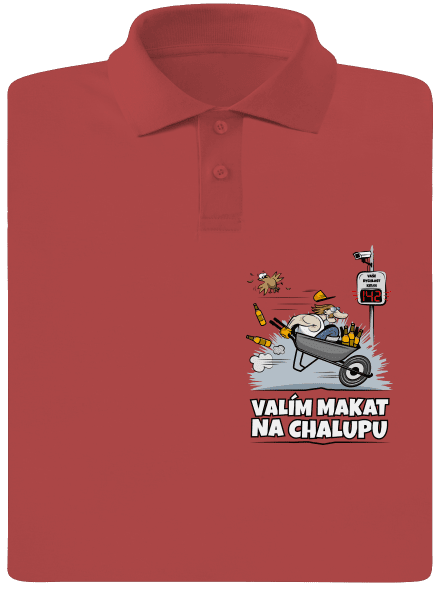 Valím na chalupu pánská polokošile Burgundy