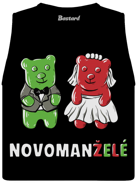 Novomanželé z želé dámské tílko volné Black