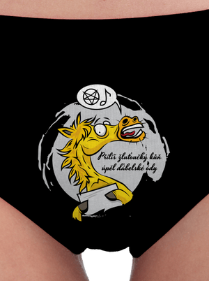 Žluťoučký kůň dámské kalhotky Black
