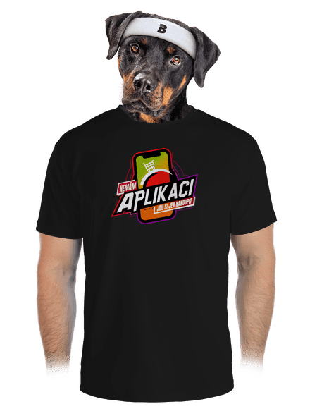 Nemám aplikaci pánské sportovní tričko Black
