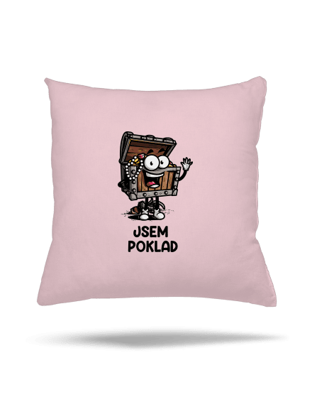 Jsem poklad polštář Light Pink