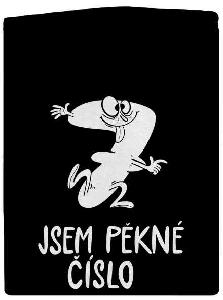 Jsem pěkné číslo pánská mikina na zip Black