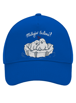 Miluju tulení kšiltovka baseballka Bright Royal