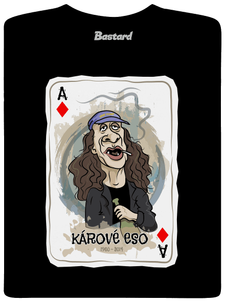 Kárové eso Jirky Káry pánské tričko Black