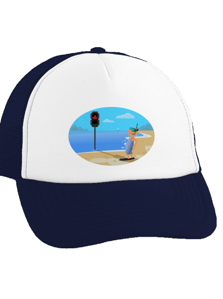 Bezpečné plavání kšiltovka truckerka French Navy cap