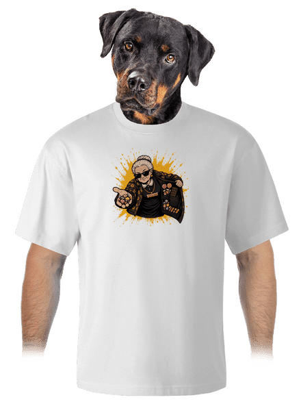 Babiboss unisex tričko oversized White