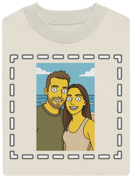 Simpsonovi z vlastní fotky unisex mikina bez kapuce Off White