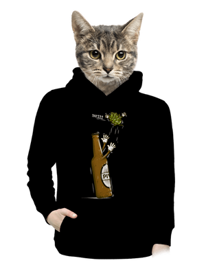 Lahváč a syn dámská mikina klokanka Black