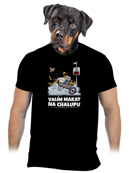 Valím na chalupu pánské tričko Black