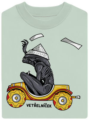 Vetřelníček unisex mikina bez kapuce Blush Mint