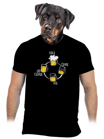 Pivní hodiny pánské tričko Black