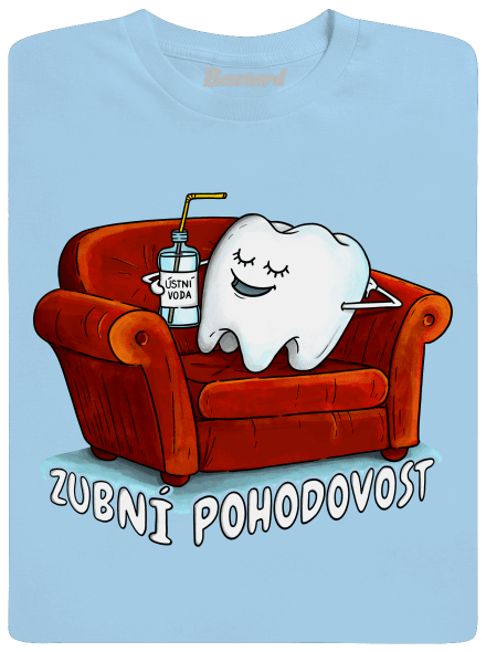 Zubní pohodovost pánské tričko Sky Blue