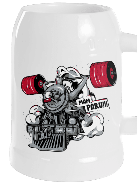 Lokomotiva půllitr White