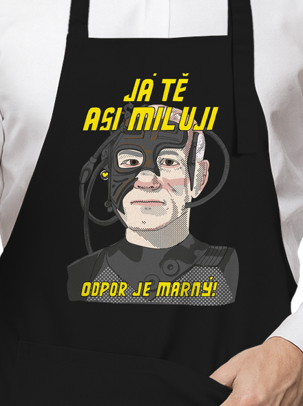 Zamilovaný Borg zástěra Black