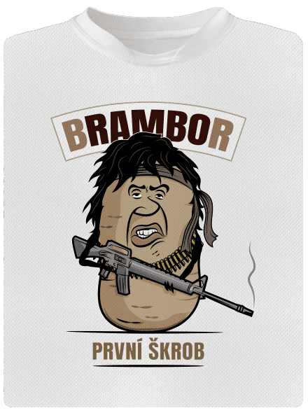 Brambor dětské sportovní tričko White