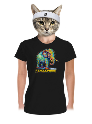 Pixelephant dámské sportovní tričko Black