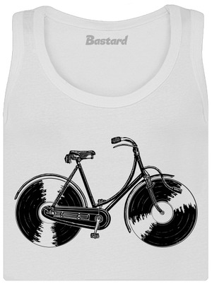 Gramofonové kolo dámské tílko klasické White