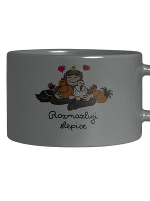 Rozmazluji slepice hrnek makronka Grey Macaron