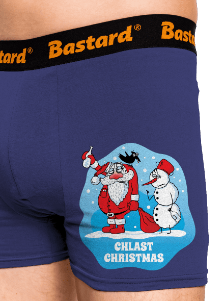 Chlast Christmas boxerky Blue Navy