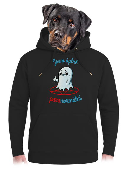 Jsem paranormální unisex mikina premium Dark Black