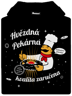 Hvězdná pekárna pánská mikina klokanka Black