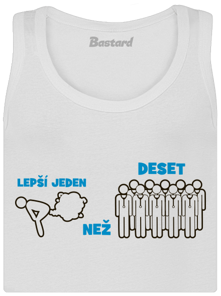 Jeden prd dámské tílko klasické White