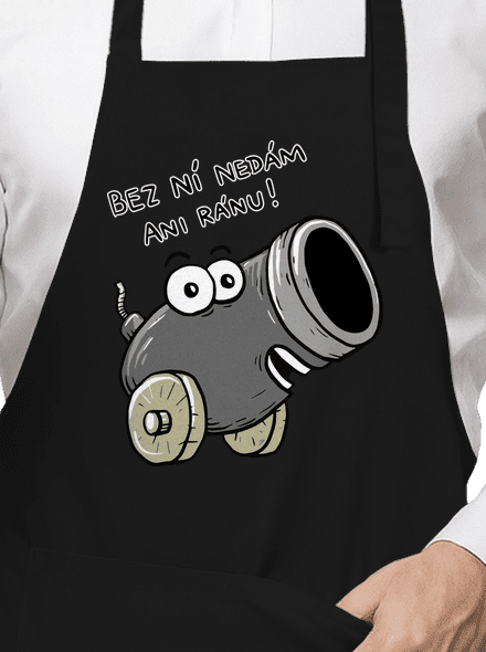 Dělo a koule zástěra Black