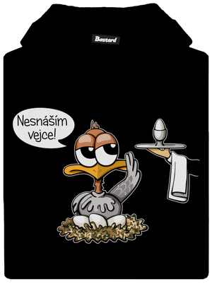 Nesnáším vejce dětská mikina klokanka Black