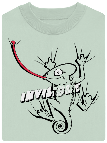 Invisible chameleon unisex mikina bez kapuce Blush Mint