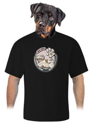 Psí horoskop: Beran unisex tričko oversized Black