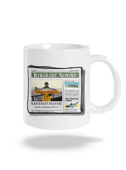 Rybářské noviny klasický hrnek White