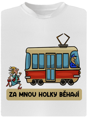 Za mnou holky běhají dětské sportovní tričko White