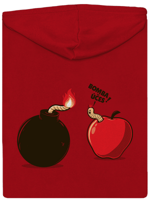 Bombovej účes pánská mikina na zip Red