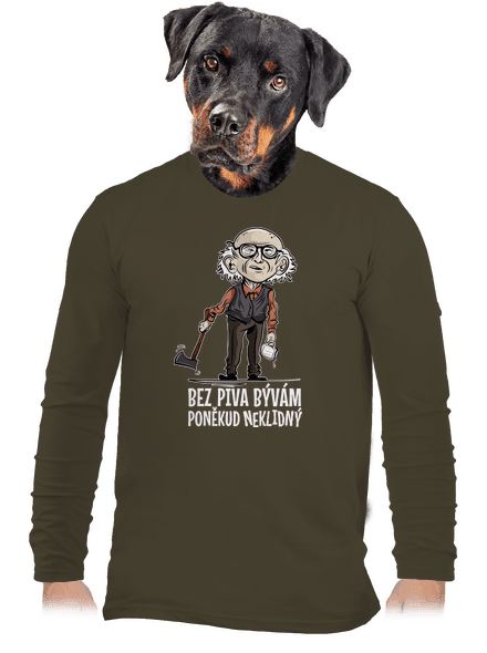 Neklidný bez piva pánské dlouhý rukáv Urban Khaki