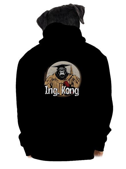 Ing. Kong pánská mikina na zip Black
