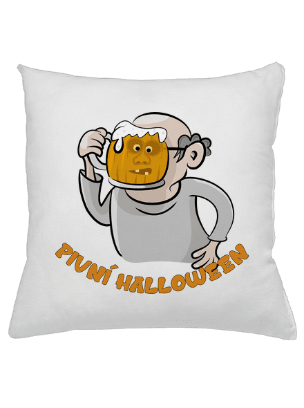 Pivní Halloween polštář White