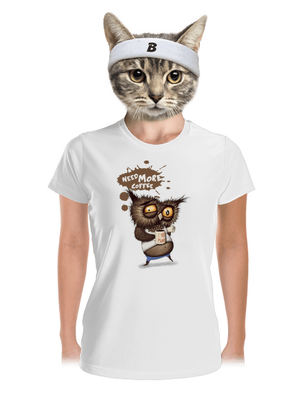 Potřebuju víc kafe dámské sportovní tričko White