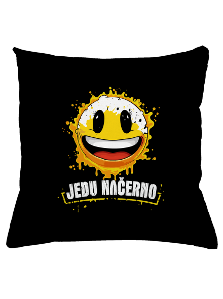 Jedu načerno polštář Black