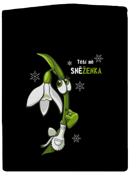 Sněženka a Tulipán dámská mikina na zip Black