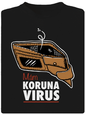 Korunavirus v peněžence pánské sportovní tričko Black