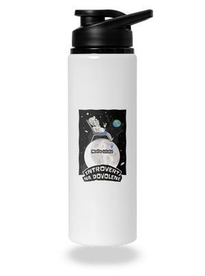 Introvert na dovolené lahev na vodu White