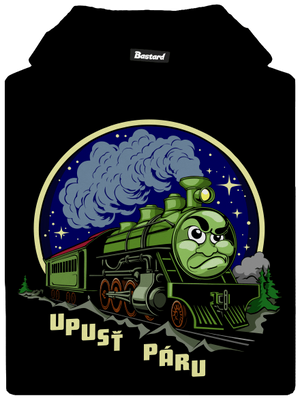 Upusť páru dětská mikina klokanka Black