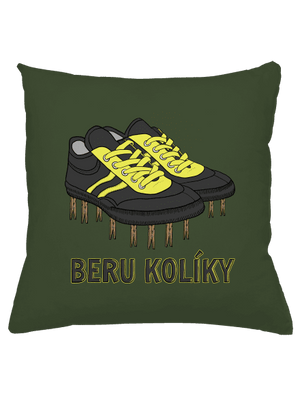 Beru kolíky polštář Olive Green
