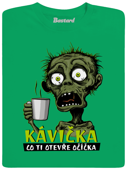 Zombie kávička dětské tričko Kelly Green