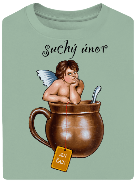 Suchý únor unisex tričko oversized Sage
