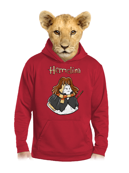 Hermelína dětská mikina klokanka Fire Red