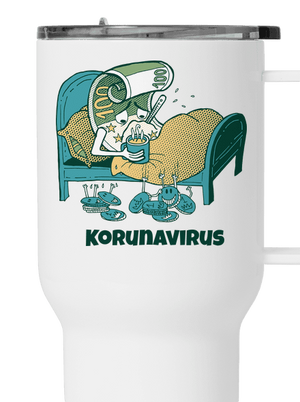 Korunavirus v posteli termohrnek White