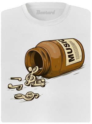 Music Pills dámské sportovní tričko White