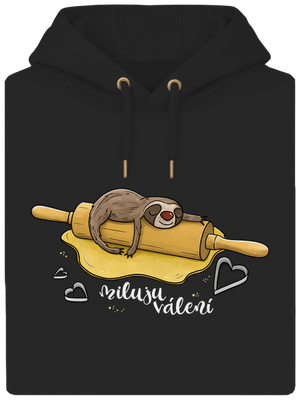 Miluju válení unisex mikina premium Dark Black