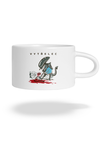 Vytřelec hrnek makronka White
